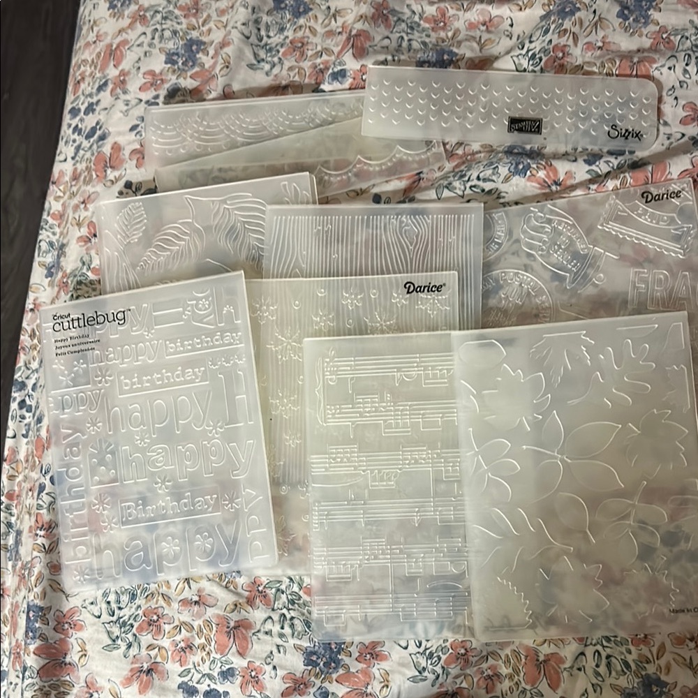 Darice and Sizzix Embossing Folders Set